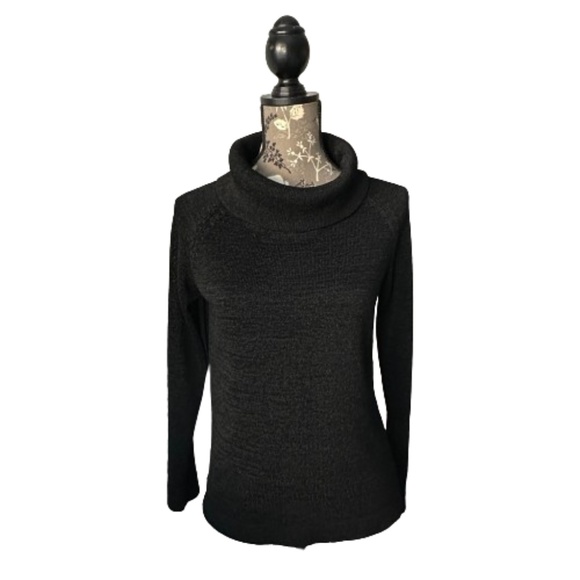 Josephine Chaus Sweaters - Josephine Chaus Women's Sm Black Knit Stretch Long Sleeves Cowl Neck Sweater Top